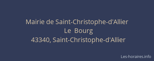 Mairie de Saint-Christophe-d'Allier