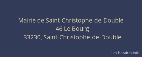 Mairie de Saint-Christophe-de-Double