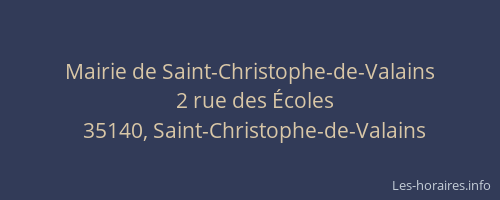 Mairie de Saint-Christophe-de-Valains