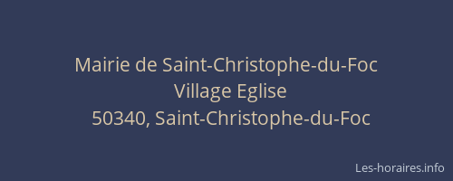 Mairie de Saint-Christophe-du-Foc