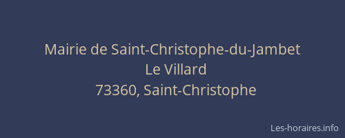 Mairie de Saint-Christophe-du-Jambet