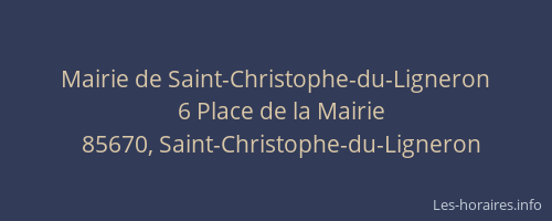 Mairie de Saint-Christophe-du-Ligneron