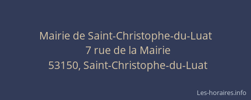 Mairie de Saint-Christophe-du-Luat