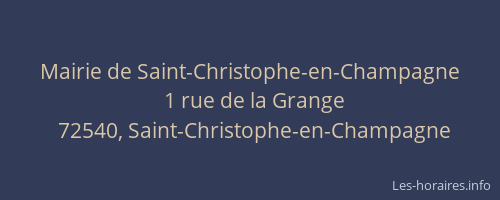 Mairie de Saint-Christophe-en-Champagne