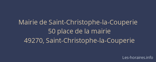 Mairie de Saint-Christophe-la-Couperie