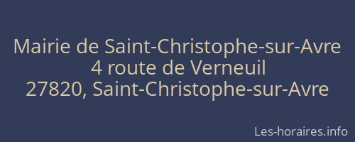 Mairie de Saint-Christophe-sur-Avre
