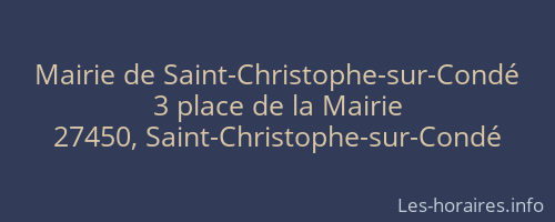 Mairie de Saint-Christophe-sur-Condé