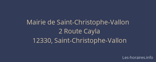 Mairie de Saint-Christophe-Vallon