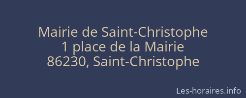 Mairie de Saint-Christophe