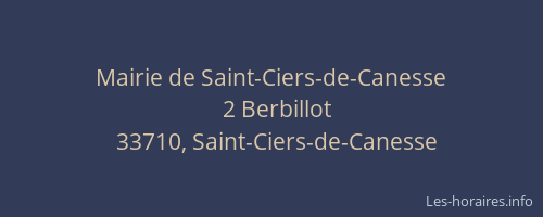 Mairie de Saint-Ciers-de-Canesse
