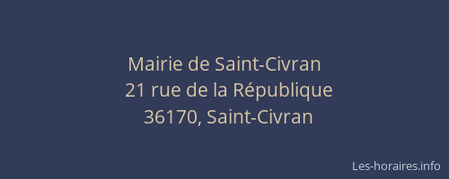 Mairie de Saint-Civran