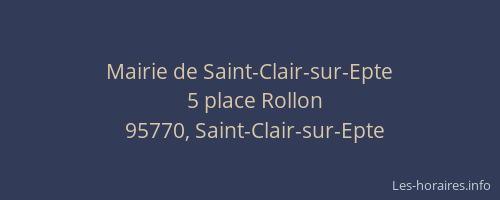 Mairie de Saint-Clair-sur-Epte