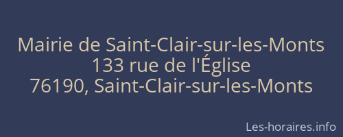Mairie de Saint-Clair-sur-les-Monts