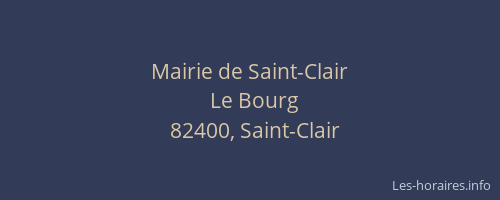 Mairie de Saint-Clair