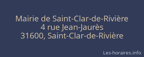 Mairie de Saint-Clar-de-Rivière