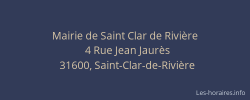 Mairie de Saint Clar de Rivière