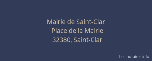 Mairie de Saint-Clar