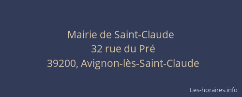 Mairie de Saint-Claude
