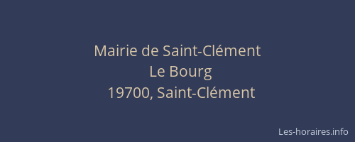 Mairie de Saint-Cl&eacute;ment