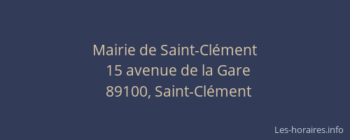 Mairie de Saint-Cl&eacute;ment