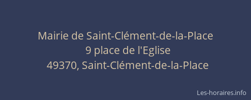 Mairie de Saint-Clément-de-la-Place