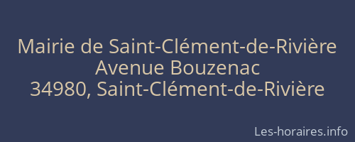 Mairie de Saint-Clément-de-Rivière