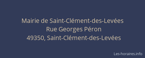 Mairie de Saint-Clément-des-Levées