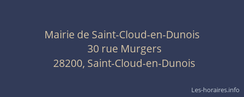 Mairie de Saint-Cloud-en-Dunois