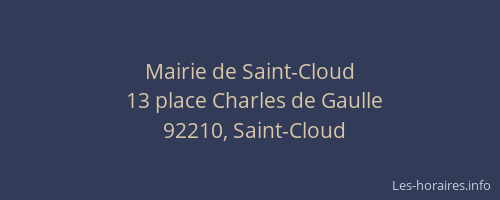 Mairie de Saint-Cloud