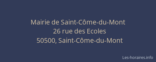 Mairie de Saint-Côme-du-Mont