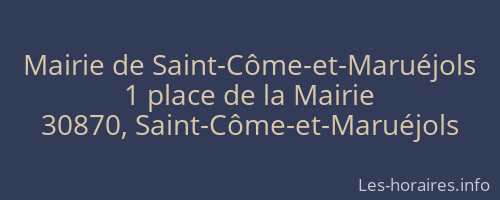 Mairie de Saint-Côme-et-Maruéjols