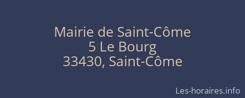 Mairie de Saint-Côme