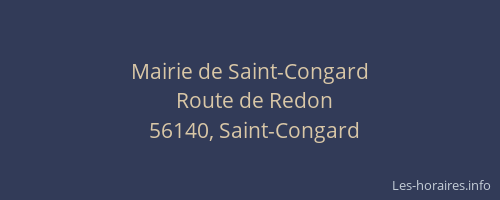 Mairie de Saint-Congard