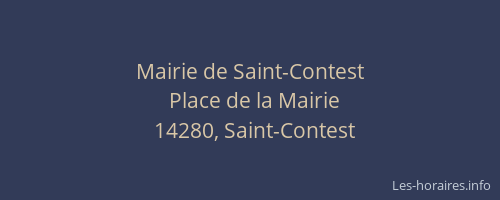 Mairie de Saint-Contest