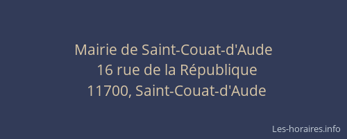 Mairie de Saint-Couat-d'Aude