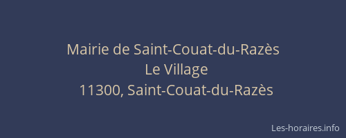 Mairie de Saint-Couat-du-Raz&egrave;s