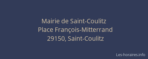 Mairie de Saint-Coulitz