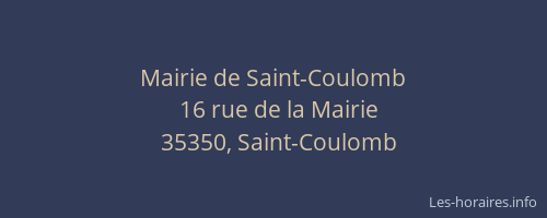 Mairie de Saint-Coulomb