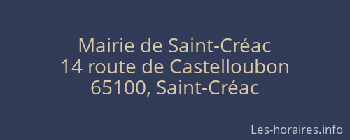 Mairie de Saint-Créac