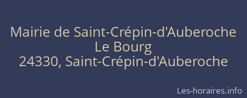 Mairie de Saint-Crépin-d'Auberoche