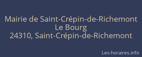 Mairie de Saint-Crépin-de-Richemont