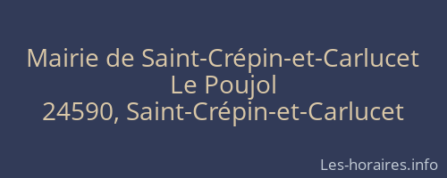 Mairie de Saint-Crépin-et-Carlucet