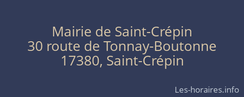 Mairie de Saint-Crépin
