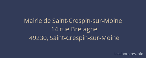 Mairie de Saint-Crespin-sur-Moine