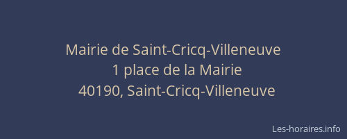 Mairie de Saint-Cricq-Villeneuve