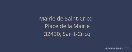 Mairie de Saint-Cricq