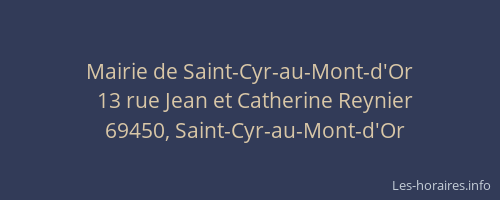 Mairie de Saint-Cyr-au-Mont-d'Or