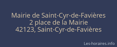 Mairie de Saint-Cyr-de-Favières