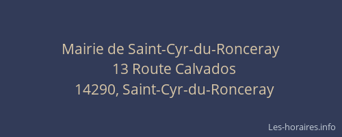 Mairie de Saint-Cyr-du-Ronceray