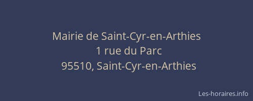 Mairie de Saint-Cyr-en-Arthies